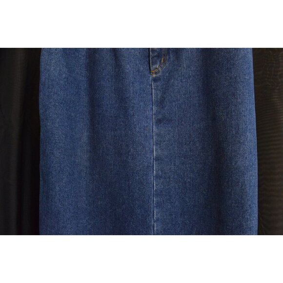 Vintage Jean SKIRT Blue Medium Wash Denim Size 12 Made USA Long - Picture 5 of 11